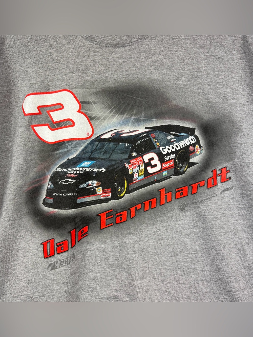 Winners Circle NASCAR Dale Earnhardt #3 Goodwrench Gray 100% Cotton Tee XL - Picture 2 of 10